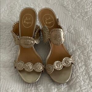 Jack Rogers Metallic Gold Sandals